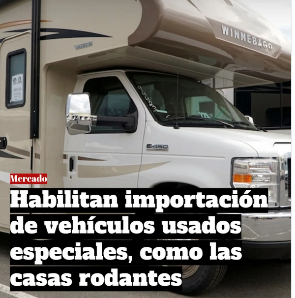 HABILITAN LA IMPORTACIÓN DE VEHÍCULOS USADOS PARA USOS ESPECIALES